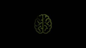 Neon brain icon animation with neon circle. Neon brain shape of an artificial intelligence concept. Human Intelligence and Creativity Symbol, - Powered by Shutterstock - Get 15% off with code: PIKWIZARD15