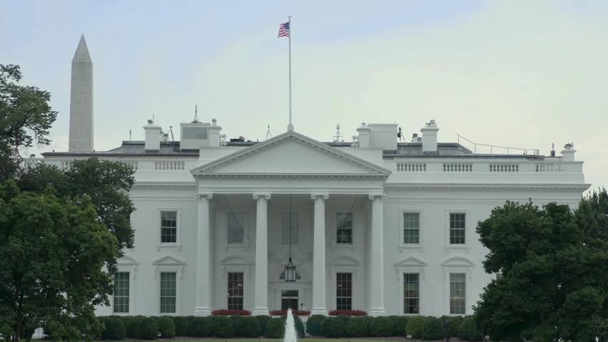 United States of America. view of the white house in washington, dc from the south lawn Washington DC united capitol vote 4K background