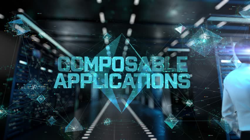 Composable Applications. IT Administrator Activating Modern Data Center Server with Hologram.