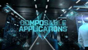 Composable Applications. IT Administrator Activating Modern Data Center Server with Hologram. - Powered by Shutterstock - Get 15% off with code: PIKWIZARD15