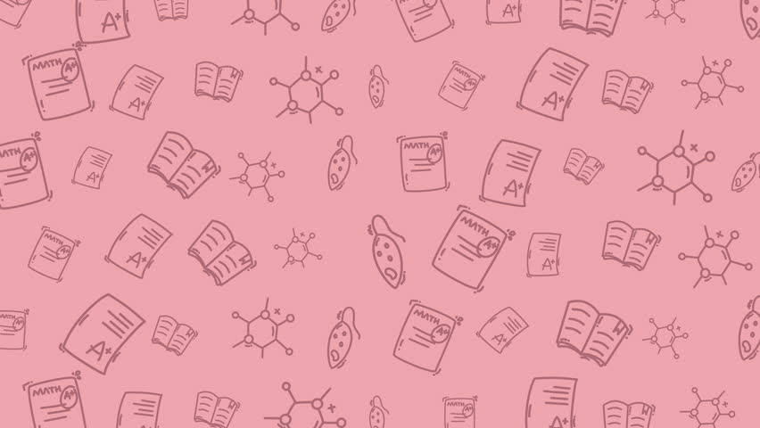 back to school animation pattern education science chemistry biology learning suitable for educational backgrounds, academic presentations, or scholastic promotions