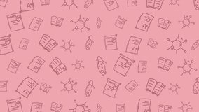back to school animation pattern education science chemistry biology learning suitable for educational backgrounds, academic presentations, or scholastic promotions - Powered by Shutterstock - Get 15% off with code: PIKWIZARD15