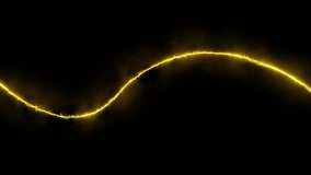 Glowing golden light wave moving smoothly on dark background, elegant abstract energy motion loop - Powered by Shutterstock - Get 15% off with code: PIKWIZARD15