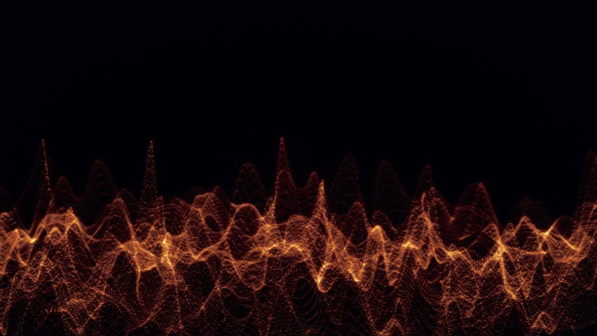 Flowing golden particles form digital wave on dark background. Abstract energy motion background with smooth dynamic flow and depth - Powered by Shutterstock - Get 15% off with code: PIKWIZARD15