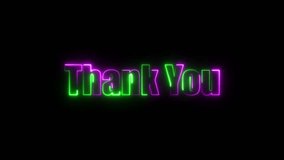 Thank You neon sign. Thank You text font with neon lightLuminous and shimmering haze inside the letters of the text Thank You. Thank You neon sign.appreciation sign concept animation - Powered by Shutterstock - Get 15% off with code: PIKWIZARD15