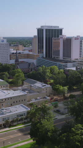 Vertical Video of Jackson, Mississippi, Vertical Aerial View Shot