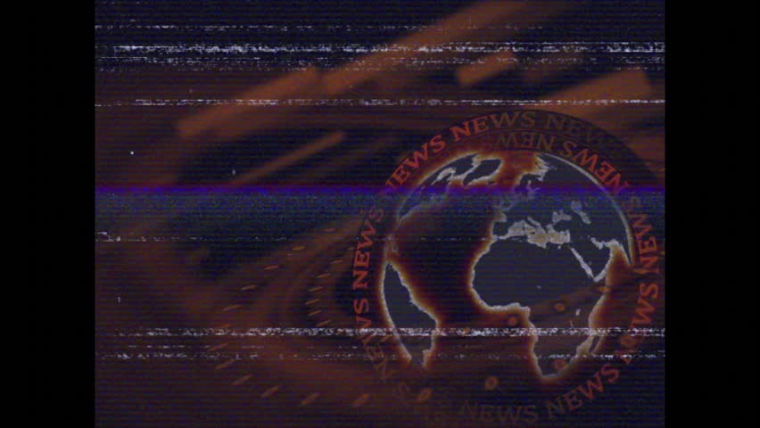 When playback starts globe rotating and glitching inside repeating NEWS ring to simulate signal. Globe, broadcast, digital, glitch, motion, technology, animation - Powered by Shutterstock - Get 15% off with code: PIKWIZARD15