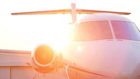 Sun flare backlighting jet nose, grid fading in as graphs animating, showing aviation financials. Luxury, innovation, technology, finance, corporate, progress, dynamics - Powered by Shutterstock - Get 15% off with code: PIKWIZARD15