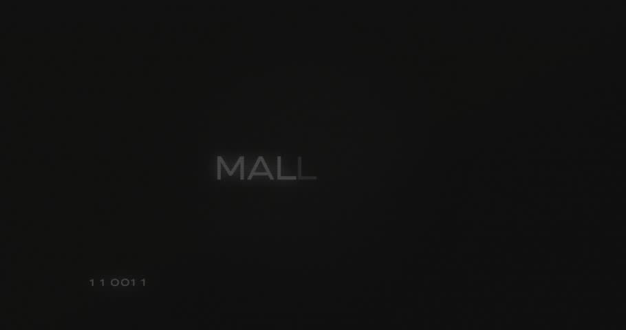 Dark circuit initiating title morphing from MALL to MALWARE as Nmap scan scrolling revealing ports. Cybersecurity, digital, futuristic, technology, network, surveillance, data