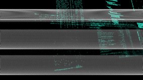At start white-dot bands shifting and glitching while green code pulsing and presenting binary flow. Abstract, digital, futuristic, cyber, high-tech, data, visualization - Powered by Shutterstock - Get 15% off with code: PIKWIZARD15