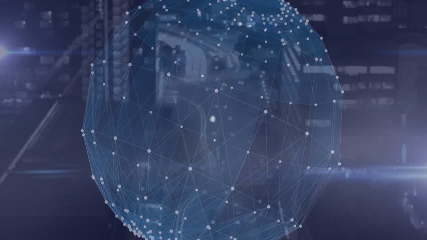 E-commerce network being animated with globe overlay connecting shopping cart and bar chart icons. Futuristic, technology, digital, connectivity, innovation, globalization, data visualization - Powered by Shutterstock - Get 15% off with code: PIKWIZARD15