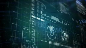 Holographic data interface launching green graph then mapping line traces visualizing global trends. Futuristic, digital, analytics, visualization, immersive, technological, neon - Powered by Shutterstock - Get 15% off with code: PIKWIZARD15