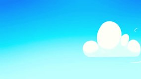 Serene animation of fluffy white clouds drifting across a clear blue sky, propelled by invisible winds. Perfect for backgrounds and nature scenes. - Powered by Shutterstock - Get 15% off with code: PIKWIZARD15