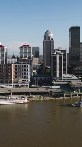 Vertical Video of Louisville, Kentucky, Vertical Aerial View Shot