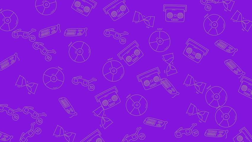 A seamless pattern of vintage video game controllers, joysticks, and game cartridges scattered across a vibrant purple background. Perfect for retro gaming enthusiasts and nostalgic designs. - Powered by Shutterstock - Get 15% off with code: PIKWIZARD15
