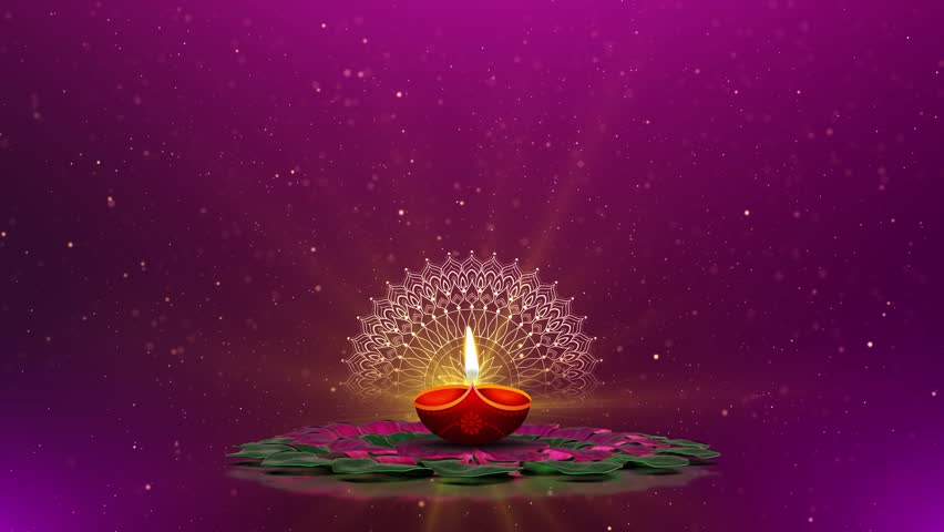 Happy Diwali Deepawali card decorative lights fireworks copy space. Greeting videos, Deepavali, Dussera, Shivratri, Navratri Indian Hindu Festival. Events, Message, holiday. Greeting Opener. New year.