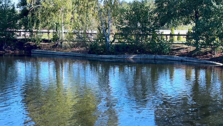 Beautiful Landscape with River, Lake and Forest
