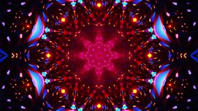 Colorful abstract animation of star. Kaleidoscope VJ loop. - Powered by Shutterstock - Get 15% off with code: PIKWIZARD15