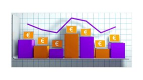 A 3D CG illustration of a euro symbol integrated with a financial chart. Represents currency exchange, European economy, banking, and investment analytics in business and finance concepts. - Powered by Shutterstock - Get 15% off with code: PIKWIZARD15