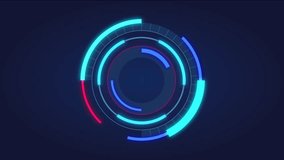 HUD Circle User interface on isolated black background. Target searching scope and scanning element theme. Digital UI and Sci-fi circular. 4K motion graphic footage video - Powered by Shutterstock - Get 15% off with code: PIKWIZARD15