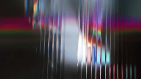 Vertical glitch spectral ripple with vivid diffraction shimmer holographic color dispersion and metallic reflection cinematic optical distortion 4K motion texture - Powered by Shutterstock - Get 15% off with code: PIKWIZARD15