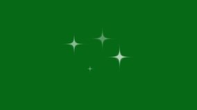 Twinkling star, Shiny white Optical flare blinking motion graphics on green screen background. Glow twinkle movement timeline, star explosion video. 4k - Powered by Shutterstock - Get 15% off with code: PIKWIZARD15