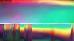 Holographic glitch horizon gradient with aurora like color bands soft lens flare and pearlescent gradient above warm chromatic noise abstract dreamy prism shimmer 4K loop - Powered by Shutterstock - Get 15% off with code: PIKWIZARD15