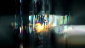 Crystalline spectrum stripes with dense vertical scanlines diffraction sparkle shimmer abstract holographic light lattice cyberpunk optical distortion 4K texture - Powered by Shutterstock - Get 15% off with code: PIKWIZARD15