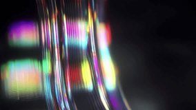Vertical prism columns with iridescent spectrum bands shallow depth hazy bokeh and dark negative space abstract optical glass rack focus holographic refraction texture 4K - Powered by Shutterstock - Get 15% off with code: PIKWIZARD15