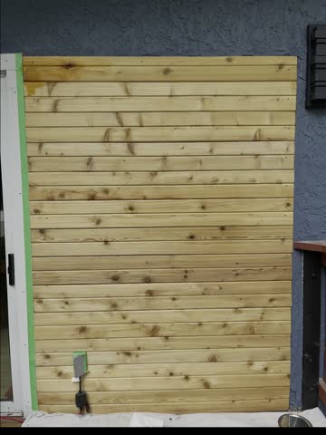 Wood Staining Cedar Wall Part 4 Video