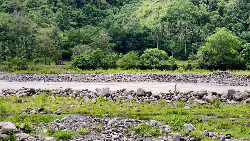 Philippines, river and a waterfall.