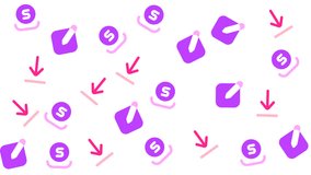 Purple icons and red arrows on a white background perfect for business presentations, infographics, data visualization, and website design projects.	
 - Powered by Shutterstock - Get 15% off with code: PIKWIZARD15