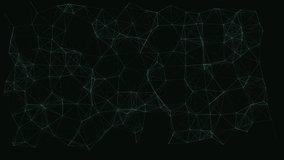 Dynamic network of electric blue nodes and luminous connections pulsates against deep black, creating a vibrant tech visualization with seamless looping animation. - Powered by Shutterstock - Get 15% off with code: PIKWIZARD15