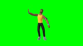 3D animation of Denzel Noir giving a high five on green screen, perfect for celebration, teamwork, success, and digital creative projects in video editing or social media content.
 - Powered by Shutterstock - Get 15% off with code: PIKWIZARD15