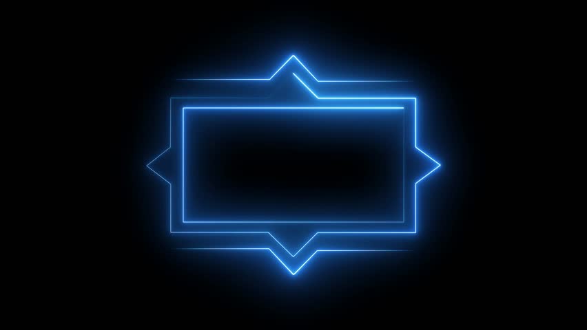 Neon rectangle hologram frame border viewfinder lights Lasers Geometric glow outline shape or laser glowing lines line animation. Hud Frame Digital Technology Sci-fi Frame Interface. HUD template. - Powered by Shutterstock - Get 15% off with code: PIKWIZARD15