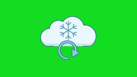 Cloud backup animation featuring a frosty snowflake design to symbolize secure winter data storage. Perfect for holiday tech, cloud safety, and digital protection concepts. - Powered by Shutterstock - Get 15% off with code: PIKWIZARD15
