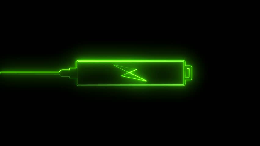 Digital EV Battery Charging Animation – Gradual Power Level Increase Display in Ultra HD with Glowing Electric Energy Bar, Technology, and Renewable Innovation Concept.