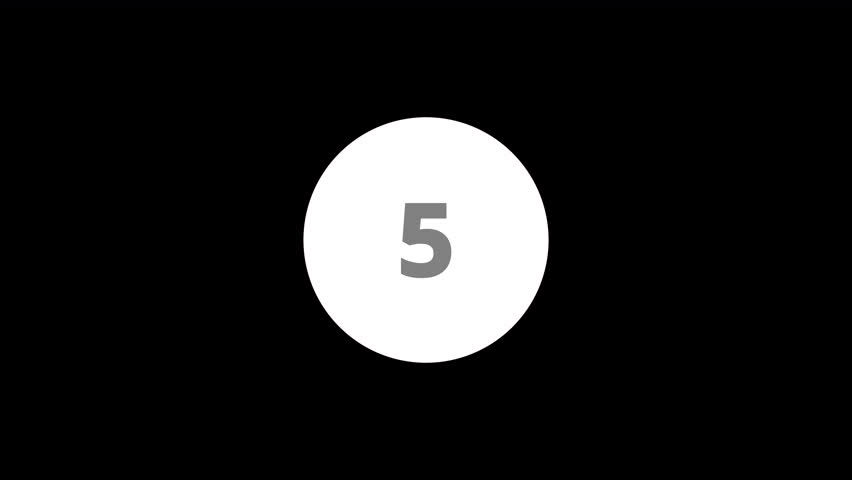 5 Seconds Countdown Timer Animation | Short Digital Timer, Quick Countdown Clock, and Event Intro Motion Graphic in 4K