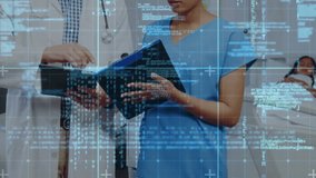 Opening medical chart, Dr flipping pages and nurse reviewing lab results for patient care planning. Medical teamwork, healthcare, clinical examination, diagnostic review, patient care, hospital - Powered by Shutterstock - Get 15% off with code: PIKWIZARD15