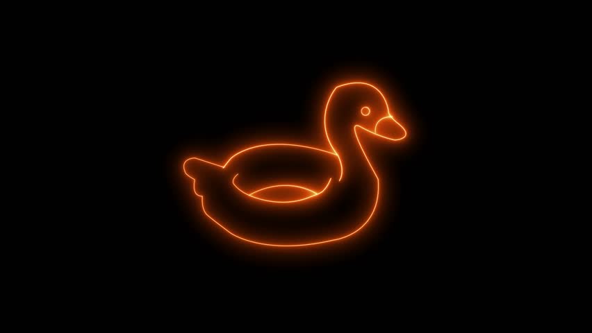 Black duck horizontal vector image – duckling silhouette wildlife illustration.