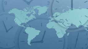 Beginning with blue digital map ticking clocks nodes pulsing lines shifting illustrating network. Global connectivity, digital network, data transfer, technological infrastructure, cyber - Powered by Shutterstock - Get 15% off with code: PIKWIZARD15