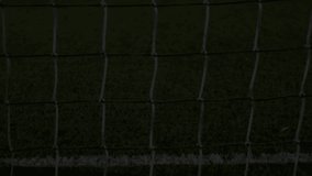 Digital overlay sliding in and bar filling, processing sports data and revealing goalkeeper ready. Technology, sports, digital, athletic, modern, action, competition - Powered by Shutterstock - Get 15% off with code: PIKWIZARD15