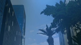 Faint holographic ring appearing above city skyline sharpening scanning interface pulsing-fading. Futuristic, technology, urban, clouds, digital, innovation, sleek - Powered by Shutterstock - Get 15% off with code: PIKWIZARD15