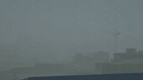 Initial drifting circles over grid causing lines linking icons into network fading and dispersing. Abstract, connectivity, technological, network, digital, futuristic, innovative - Powered by Shutterstock - Get 15% off with code: PIKWIZARD15