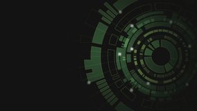 Dark screen opening HUD expanding code panel fading and label sliding for encryption. Cybersecurity, data encryption, digital interface, high-tech, futuristic, biometric, information security - Powered by Shutterstock - Get 15% off with code: PIKWIZARD15