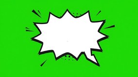 Animated Comic Style Starburst Pop-Art Speech Bubble with Splatter on Green Screen Background - Powered by Shutterstock - Get 15% off with code: PIKWIZARD15