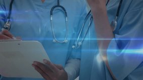 User icon rising above tablet starting network linking user symbols across staff. Medical, technology, connectivity, telemedicine, collaboration, digital, innovation - Powered by Shutterstock - Get 15% off with code: PIKWIZARD15