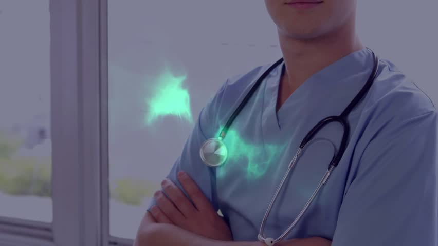 Male doctor observing holographic globe materializing while visualizing medical network connections. Futuristic, innovation, technology, healthcare, digital, connectivity, science - Powered by Shutterstock - Get 15% off with code: PIKWIZARD15
