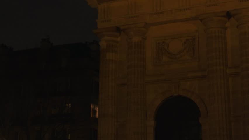 Detailed Shot of Saint-Sulpice Columns and Ornaments Illuminated at Night - Powered by Shutterstock - Get 15% off with code: PIKWIZARD15