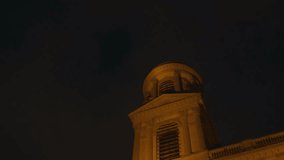 Illuminated Ornaments and Stone Reliefs on Saint-Sulpice Church Facade - Powered by Shutterstock - Get 15% off with code: PIKWIZARD15